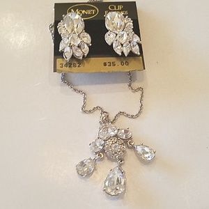 Monet crystal/rhinestone set